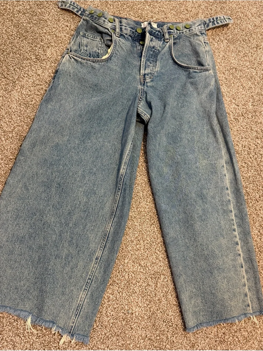 We The Free Wide-Leg Cut-Off Flare Jeans